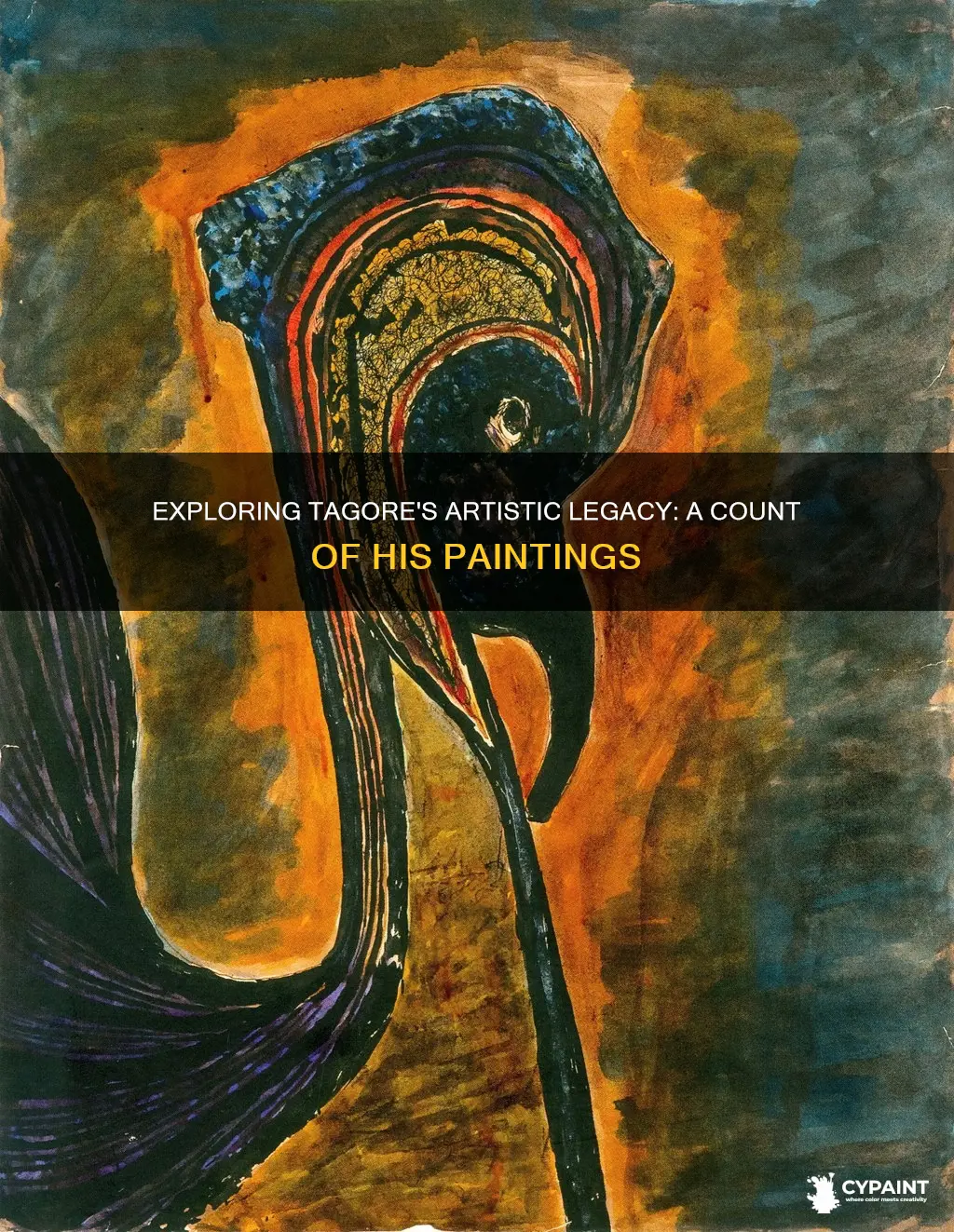 how many paintings did rabindranath paint in his life