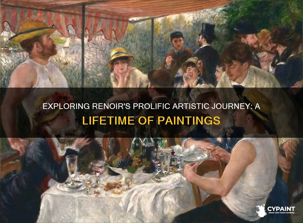 how many paintings did renoir paint in his lifetime