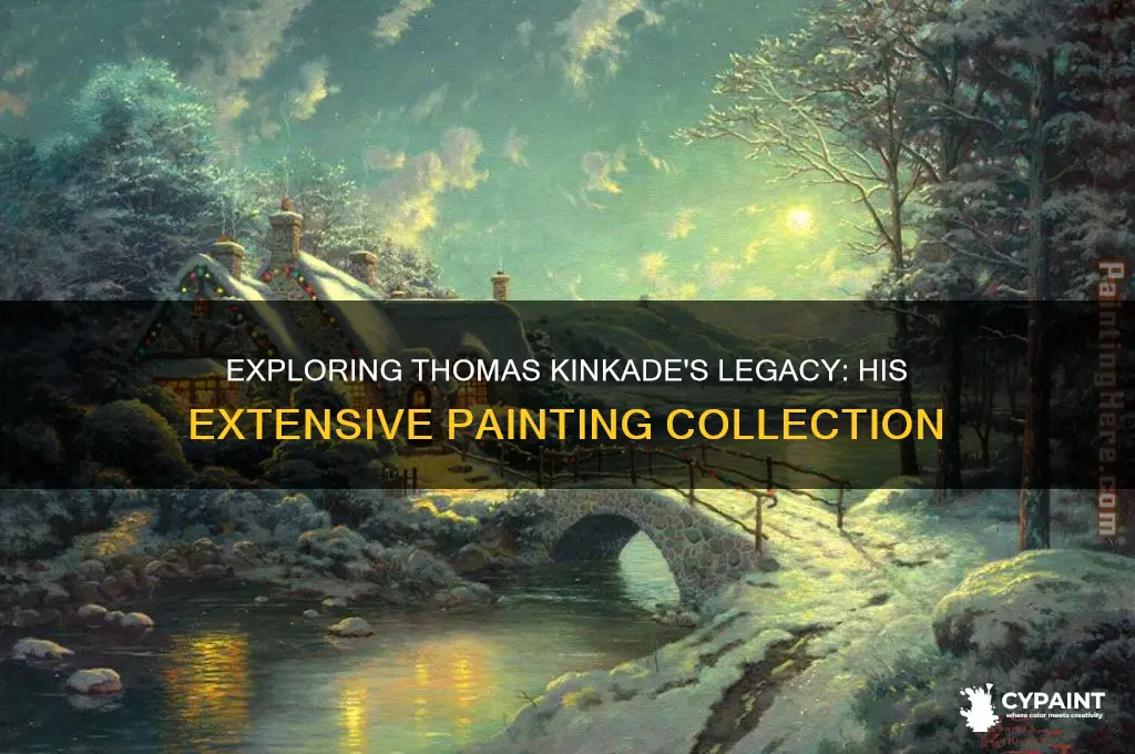 how many paintings did thomas kinkade paint