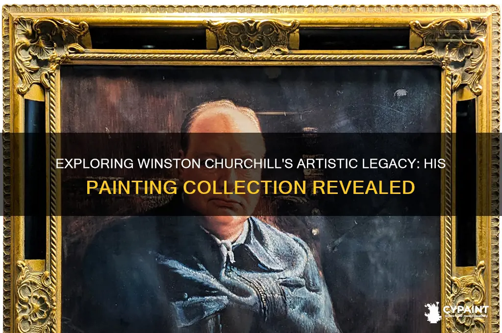 how many paintings did winston churchill paint