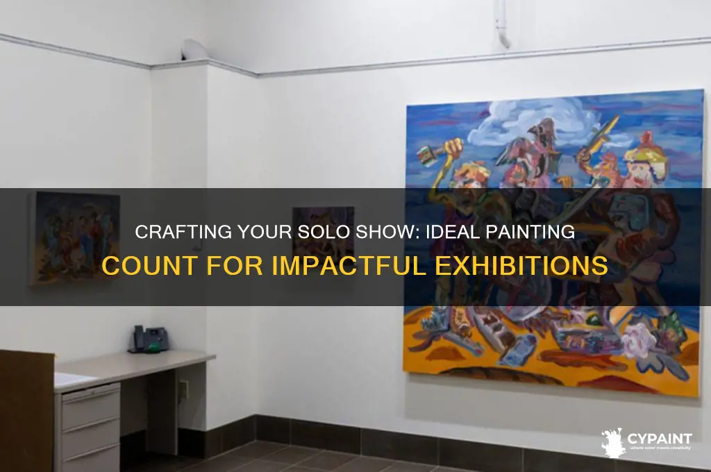 how many paintings for a solo exhibition