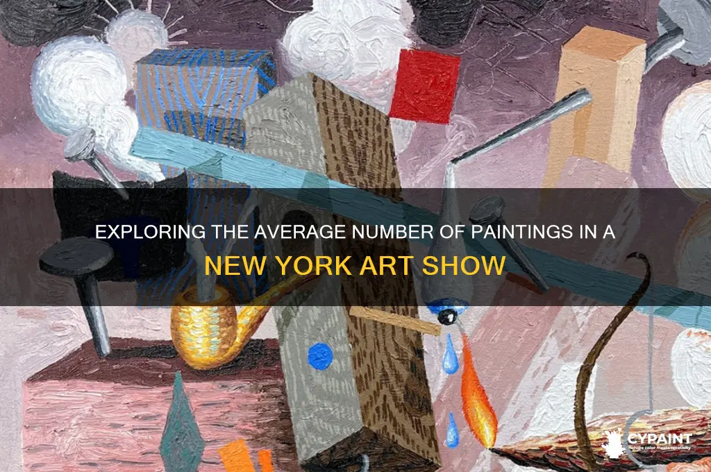 how many paintings in at yipical new york art show