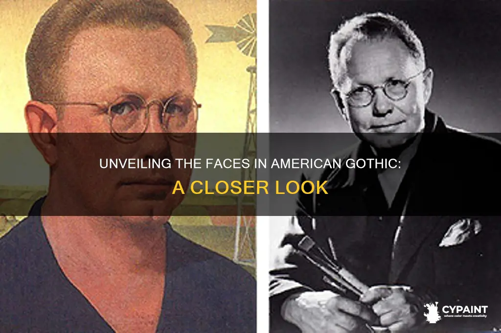 how many people are featured in the painting american gothic
