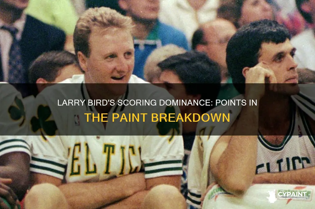how many points did larry bird score in the paint