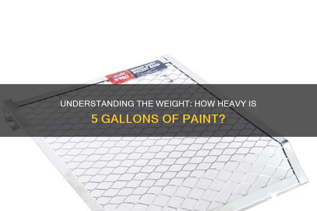 how many pounds is 5 gallons of paint