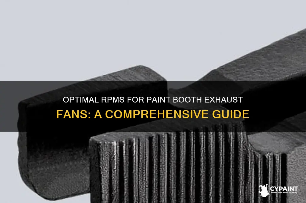 how many rpms on paint booth exhaust fan