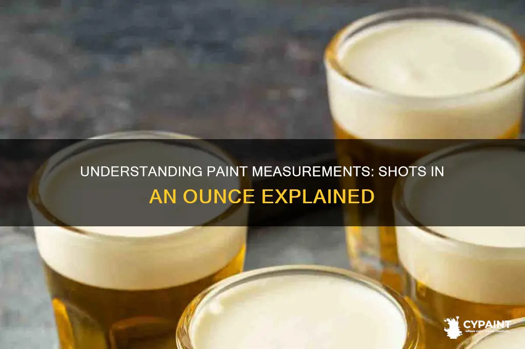 how many shots in an ounce of paint