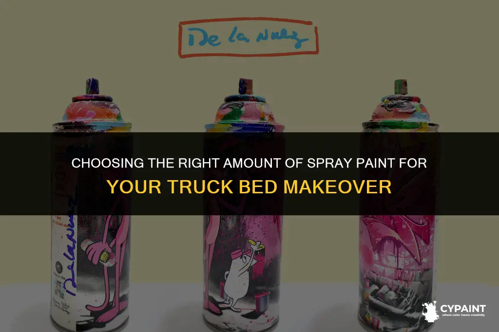 how many sprat paint cans for truck bed