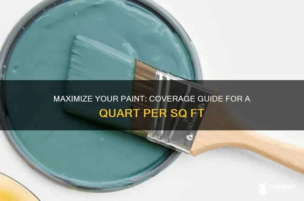 how many sq ft a qt of paint can cover