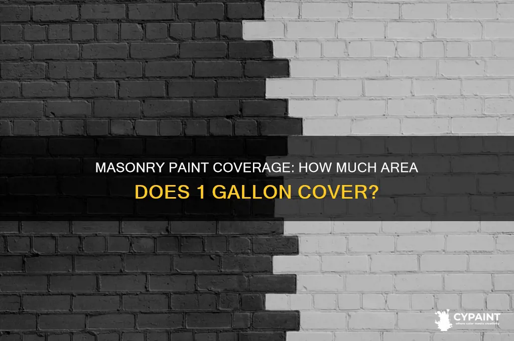 how many sqft of 1 gallon fo massonary paint covers