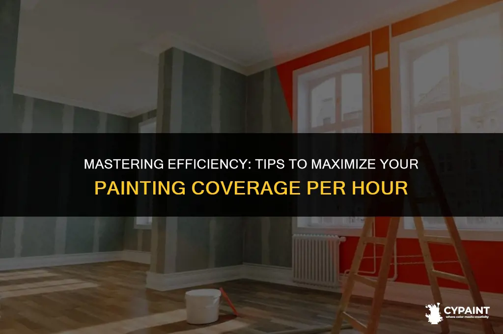 how many square feet can paint per hour