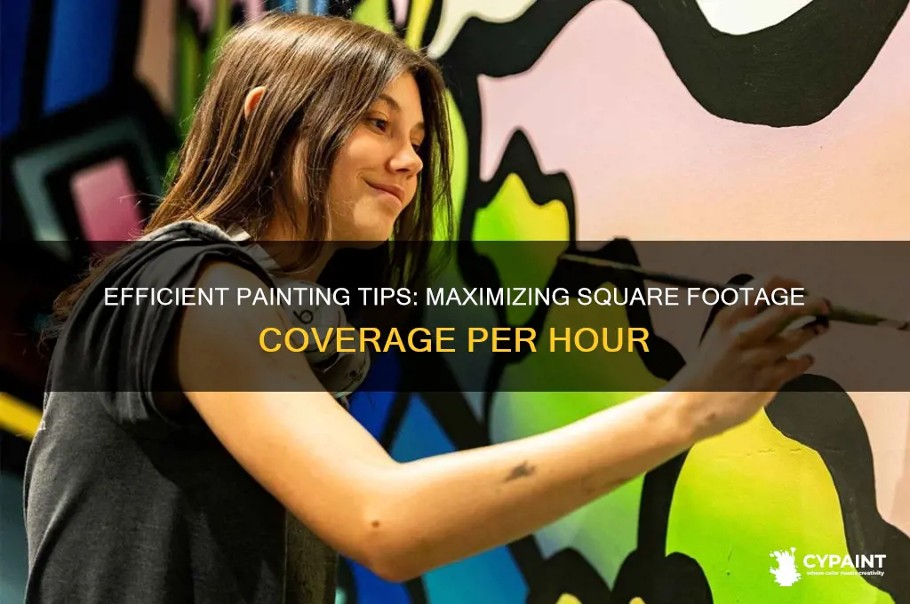 how many square feet can you paint in an hour