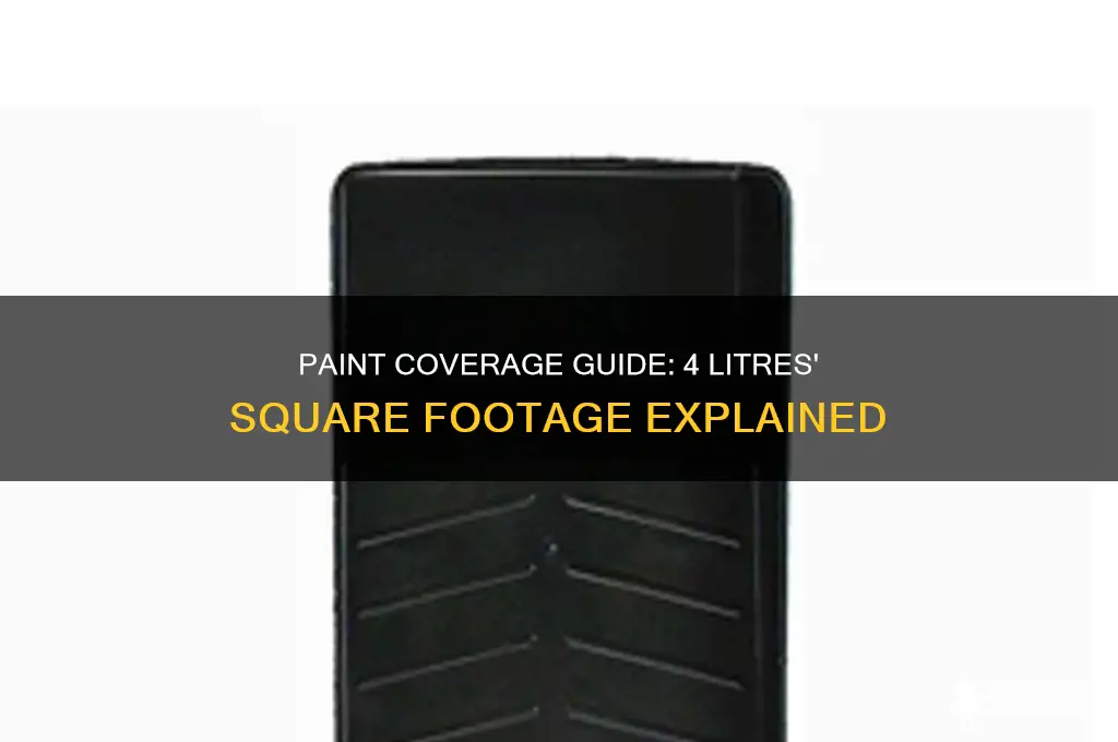 how many square feet does 4 litres of paint cover