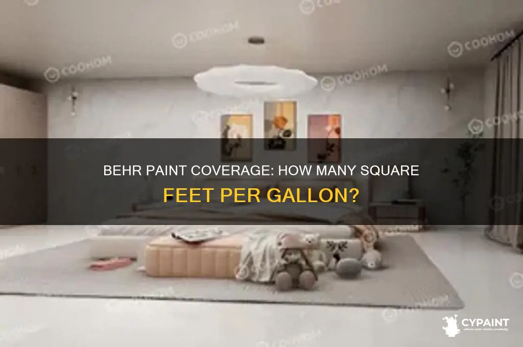how many square feet does behr paint cover