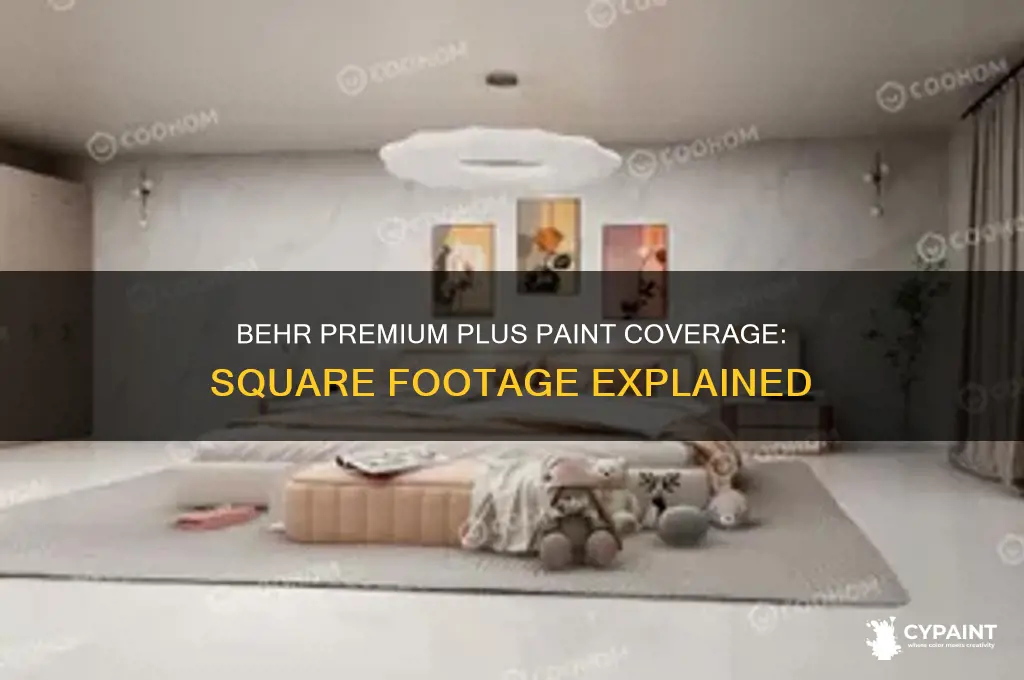 how many square feet does behr premium plus paint cover