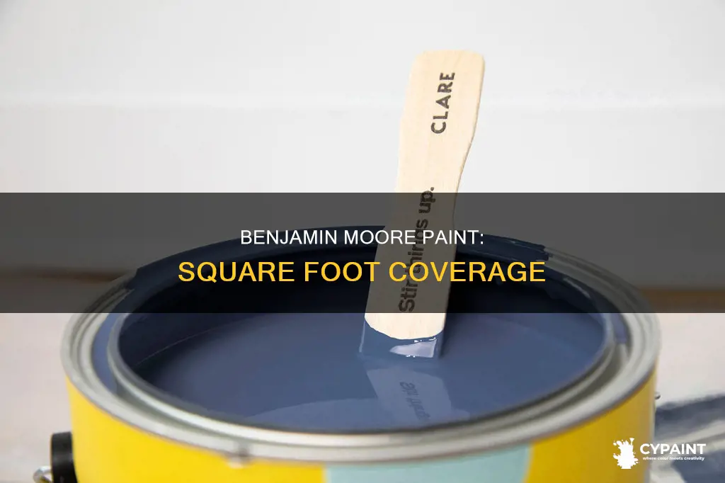 how many square feet does benjamin moore paint cover