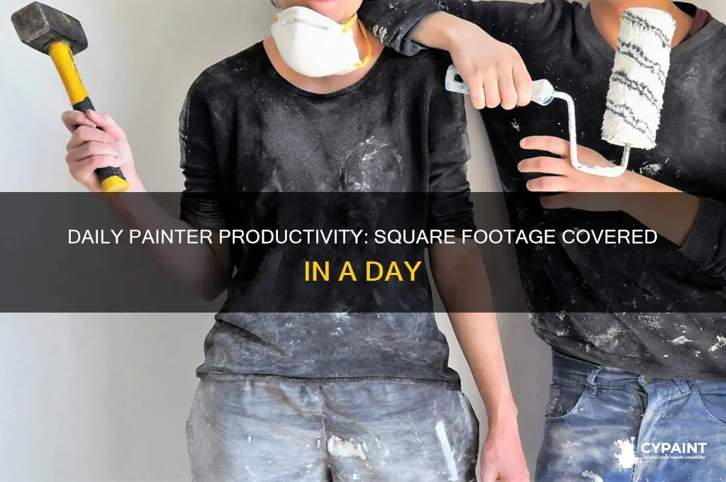 how many square feet doesa painter paint in a day