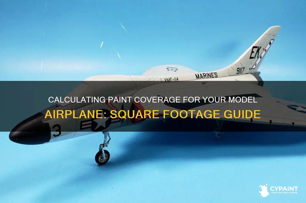 how many square feet of paint for a model airplane