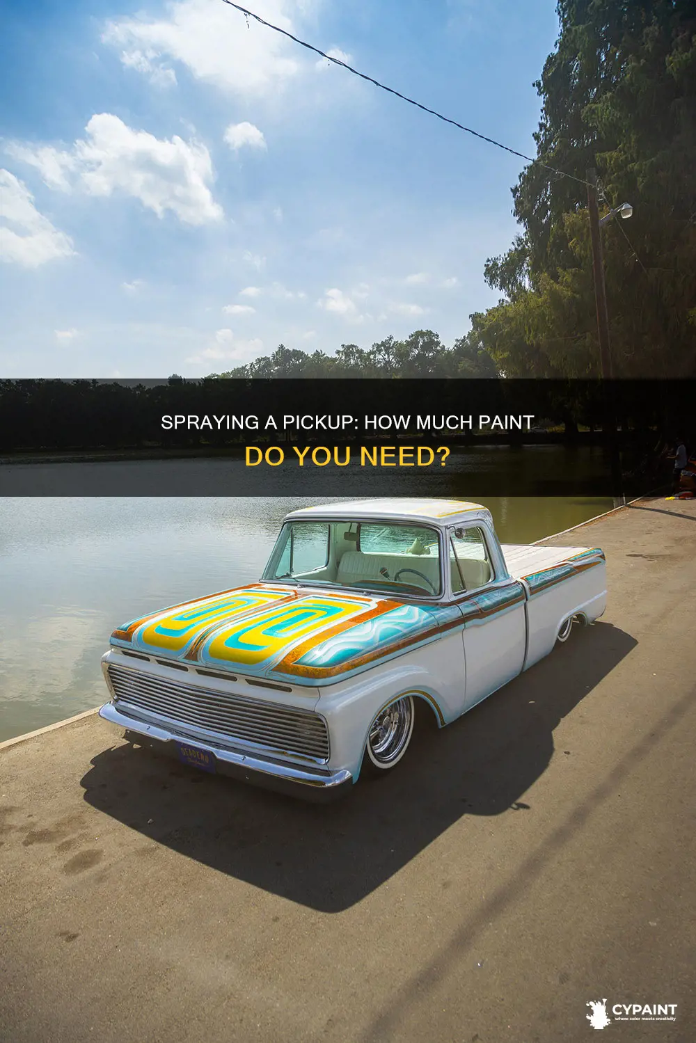 how many square feet paint area on a pickup