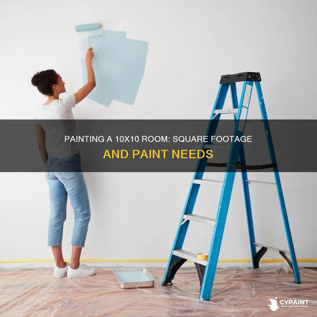 how many square feet to paint a 10 x10room