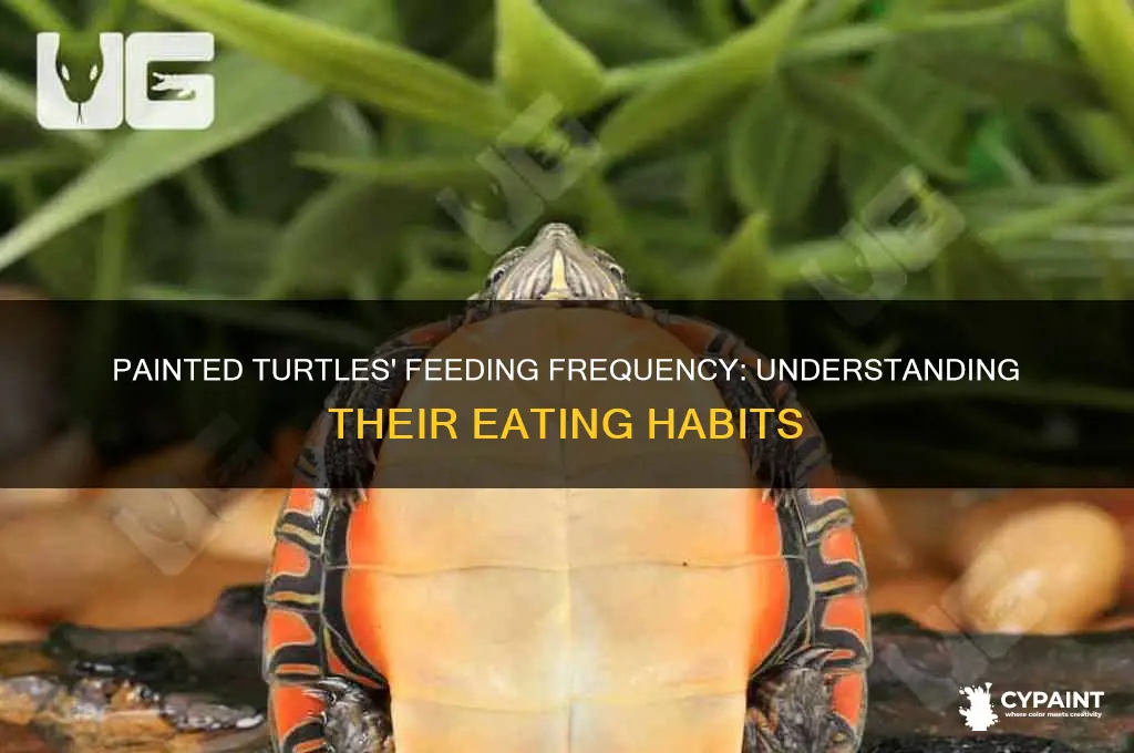 how many time do painted turtles eat