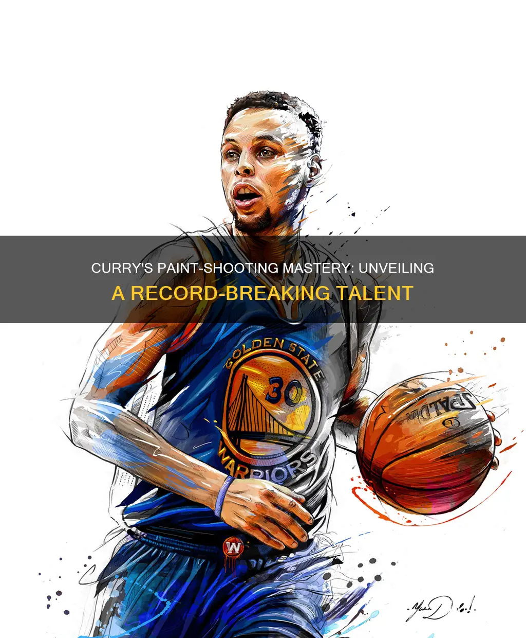 how many times did curry shoot from the paint