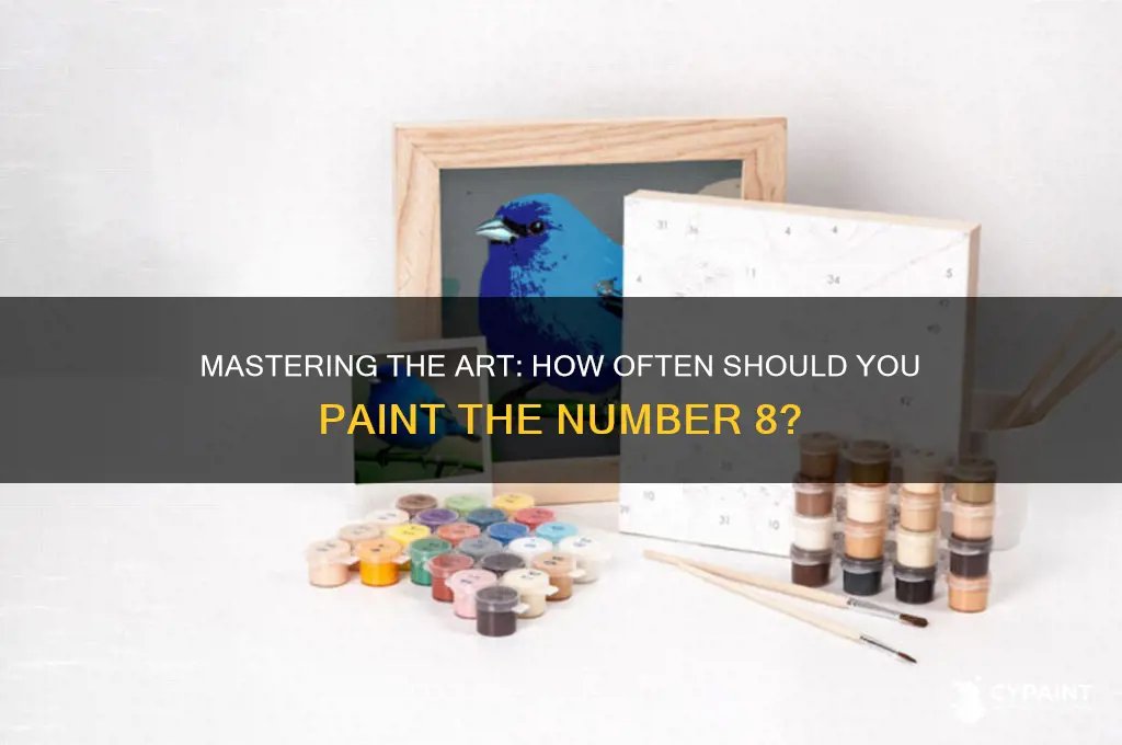how many times to paint the number 8