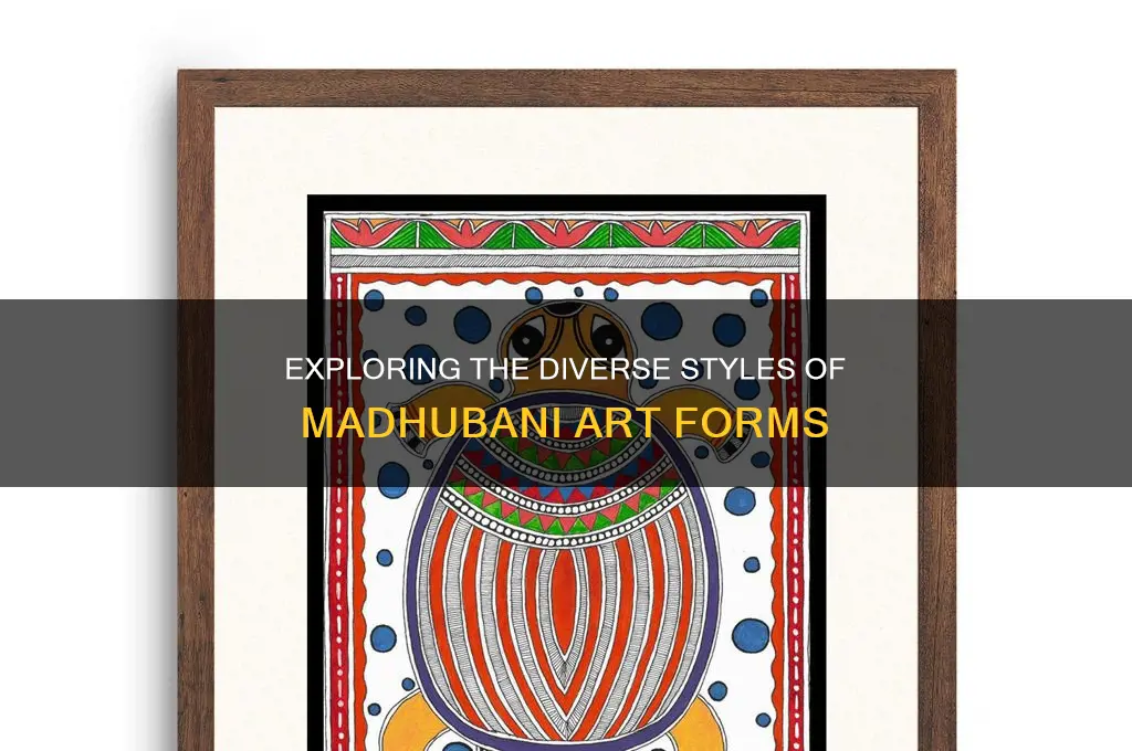 how many types of madhubani paintings are there
