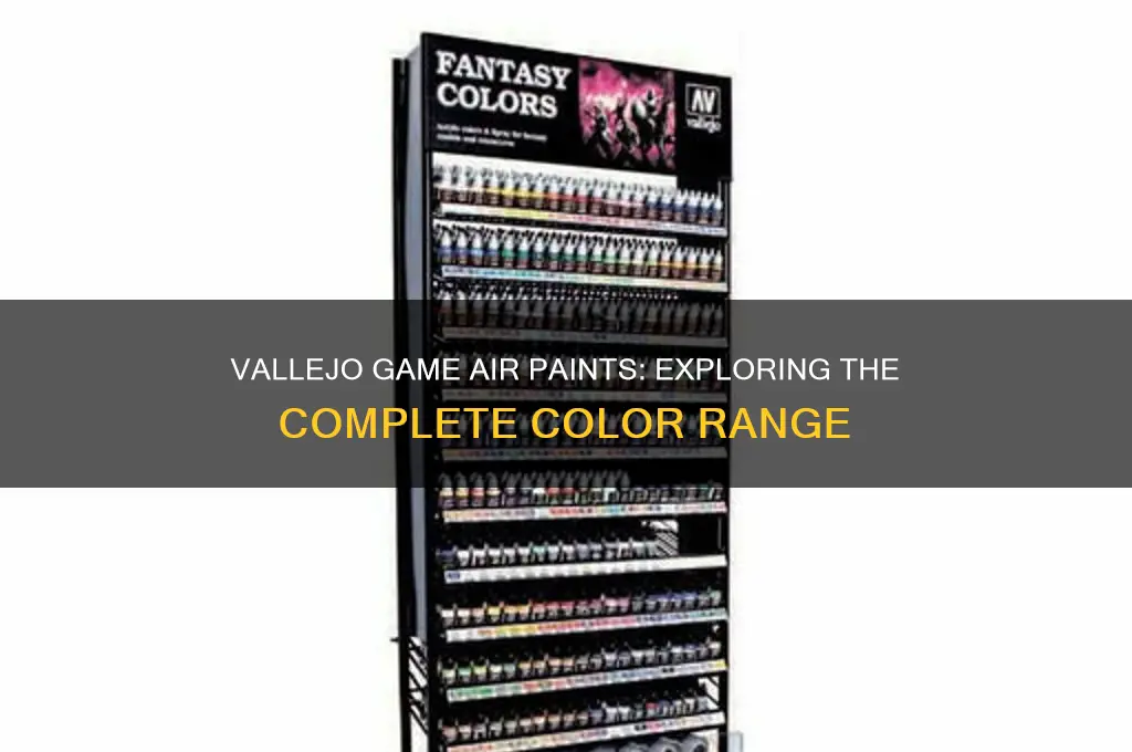 how many vallejo game air paints are there