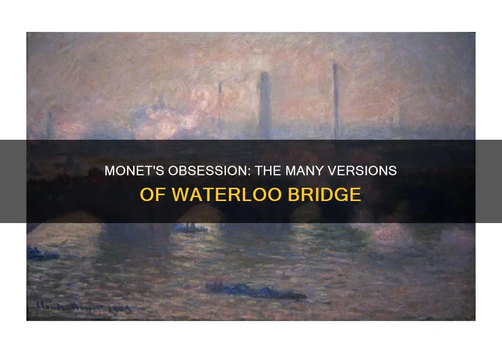 how many versions of waterloo bridge did monet paint