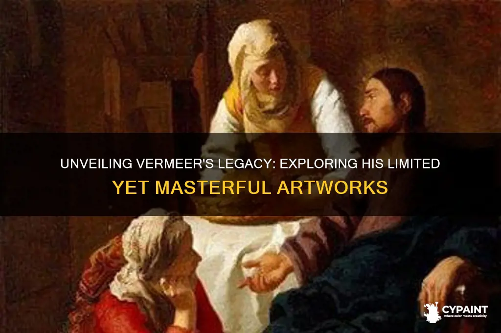 how many works of art did vermeer paint