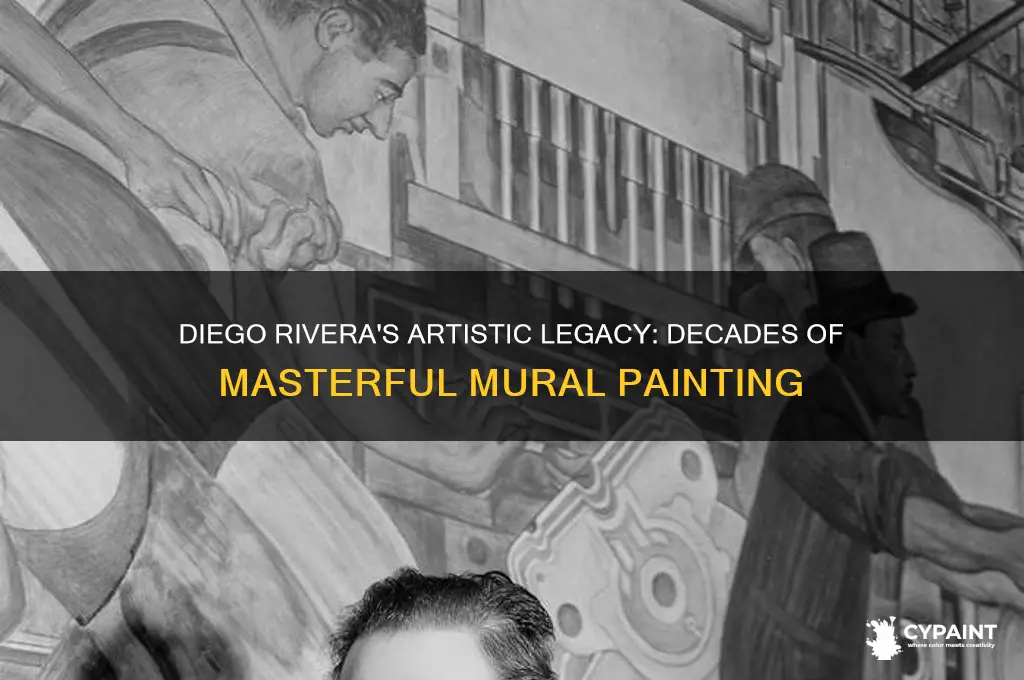 how many years has diego rivera been painting