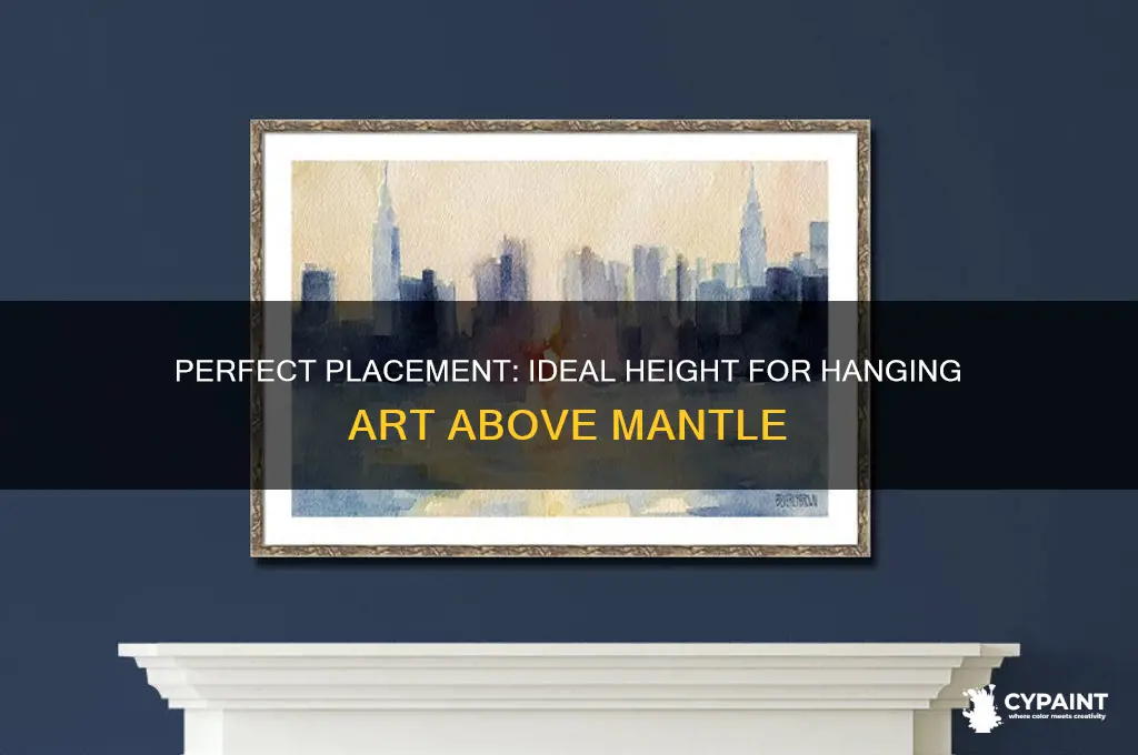 how manyinches from mantle should painting be hung