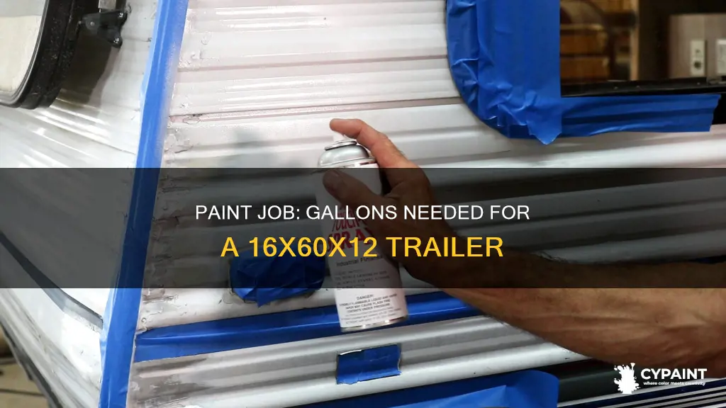 how may gallons of paint to cover 16x60x12 trailer