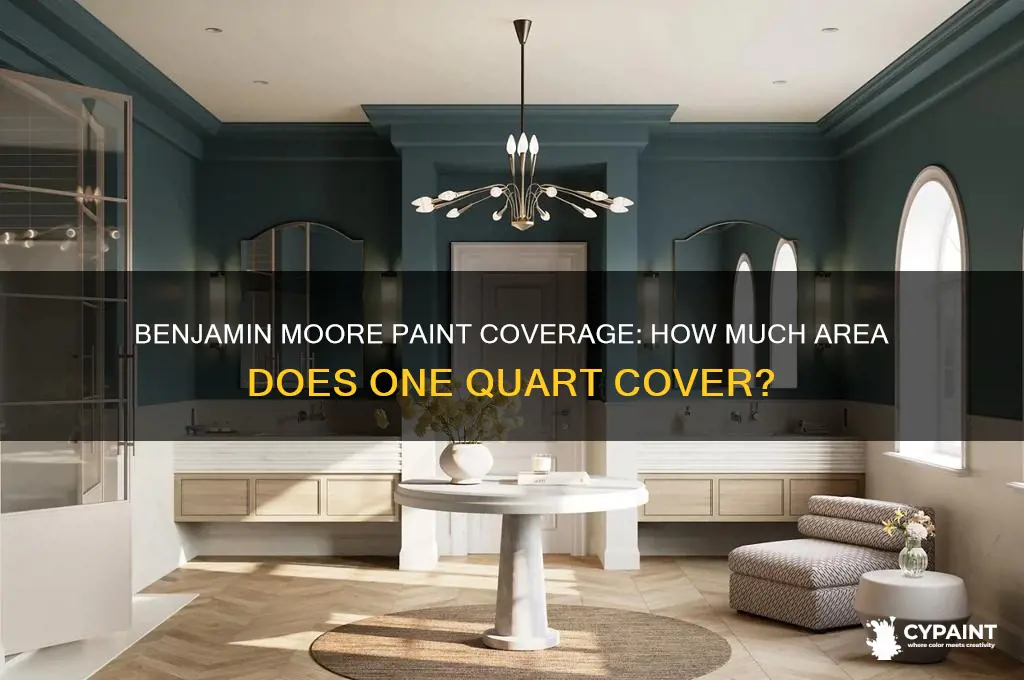how musch does one quart of benjermin moors paint cover