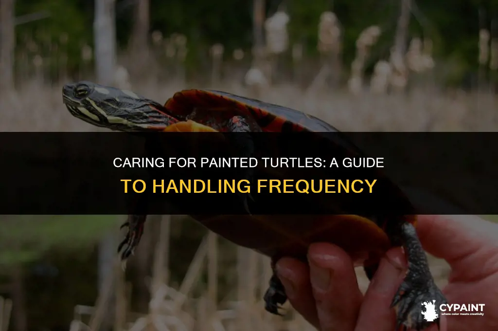 how often can you handle a painted turtle