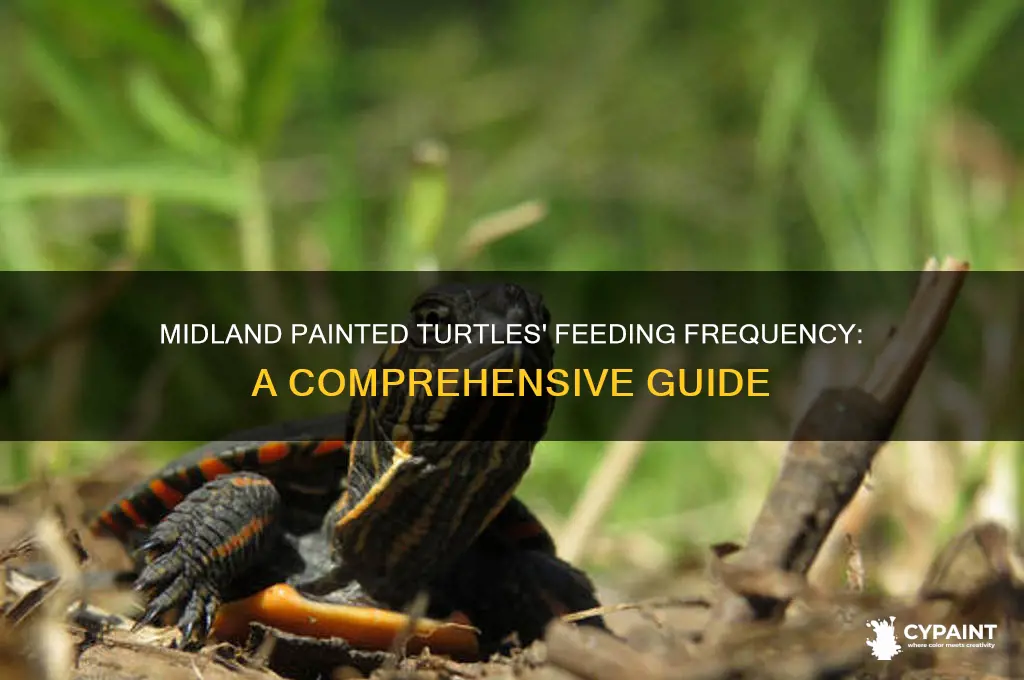 how often do midland painted turtles eat