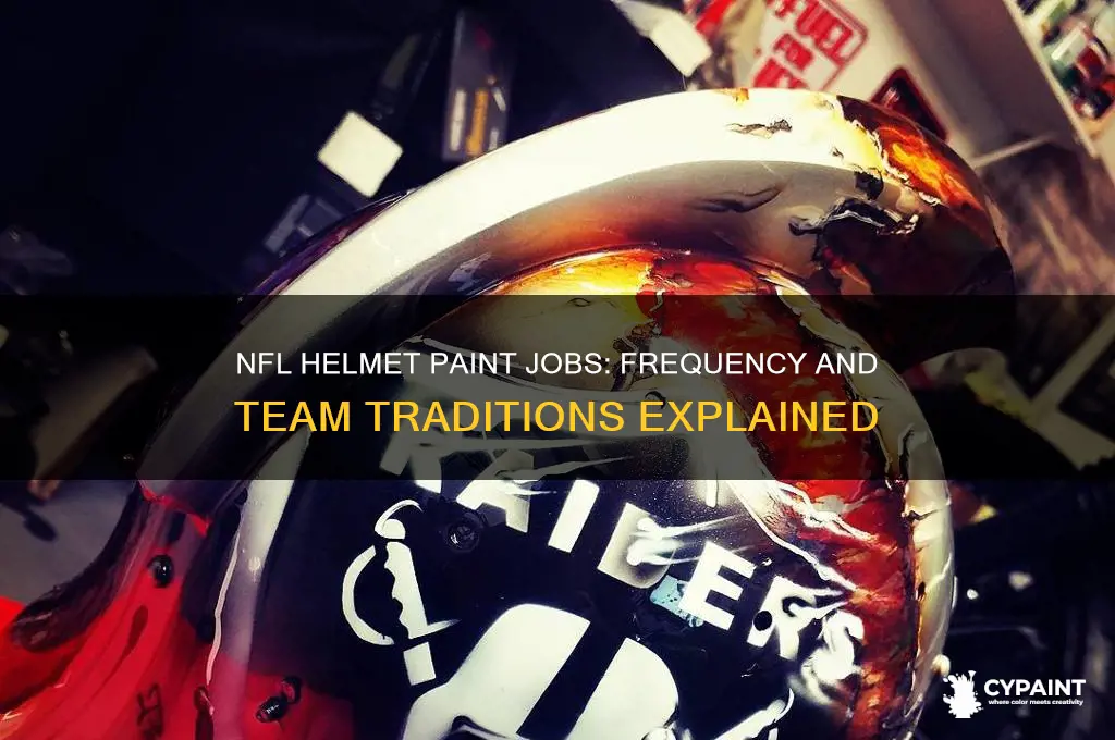 how often do nfl teams paint their helmets
