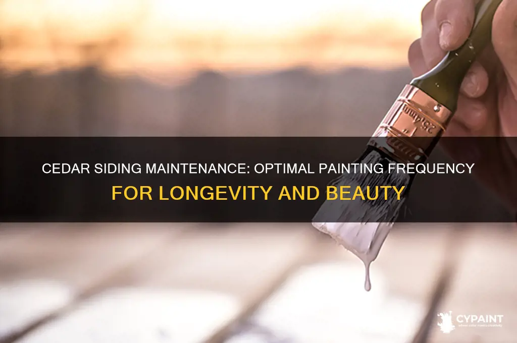 how often do you paint cedar siding
