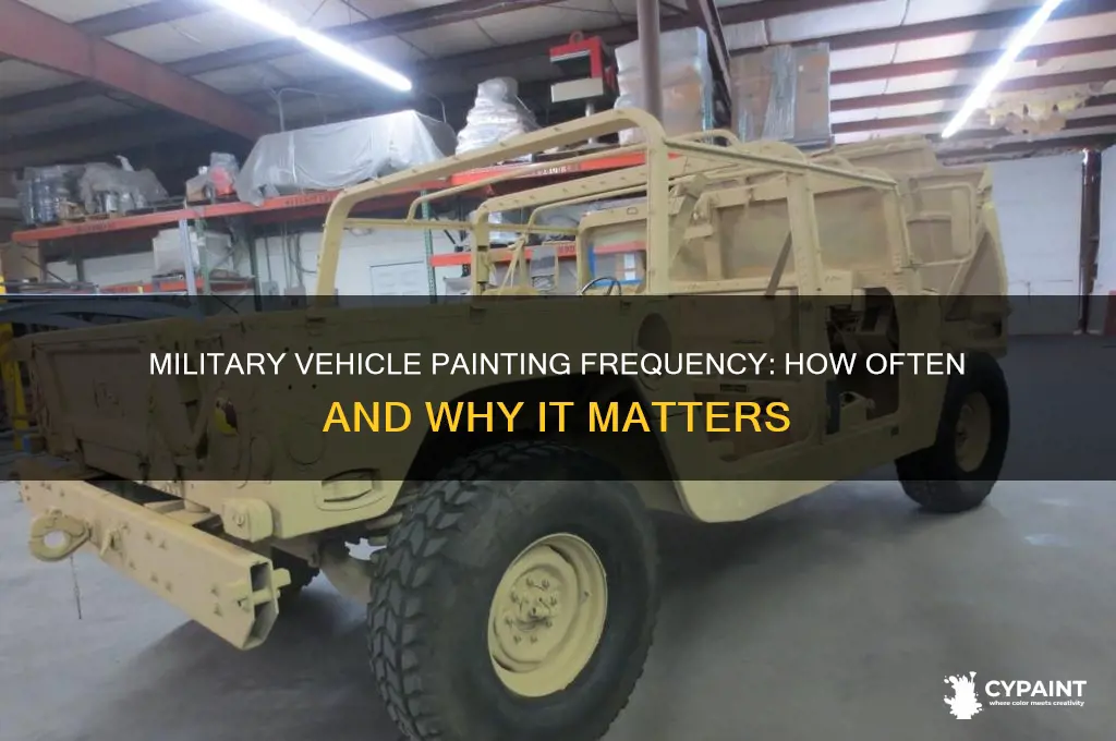 how often doe militarty paint its vehicles