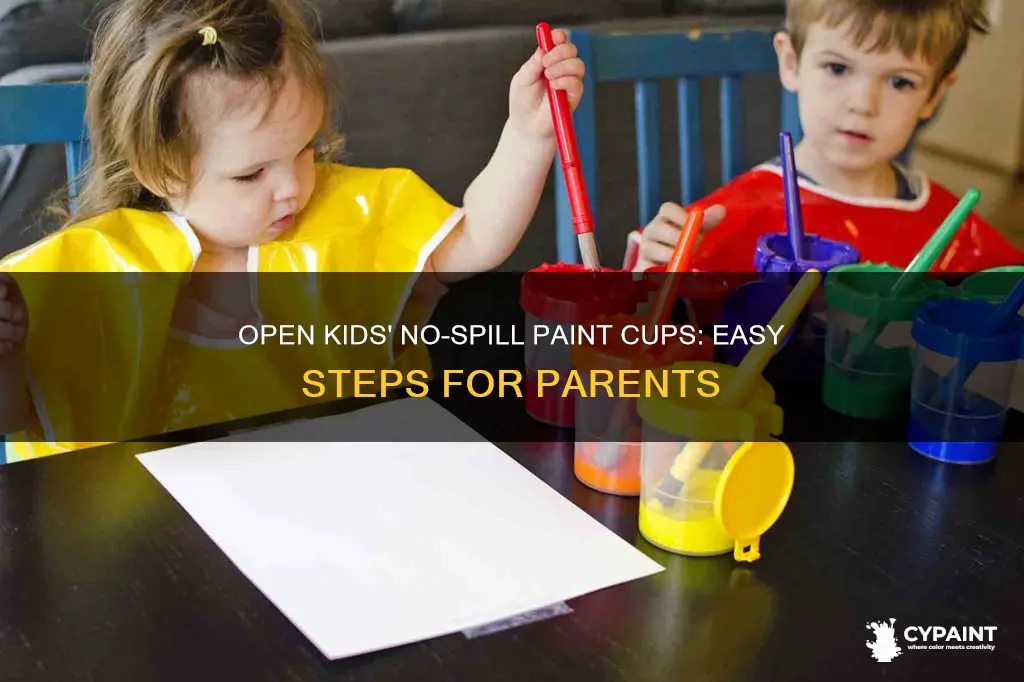 how open kids no spill paint cups with lid