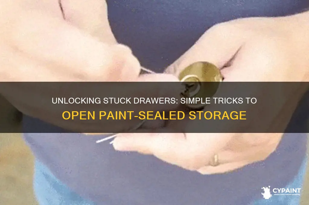 how open open a paint shut drawer