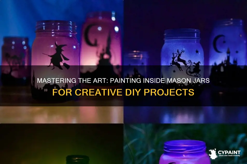 how ot paint inside of mason jar