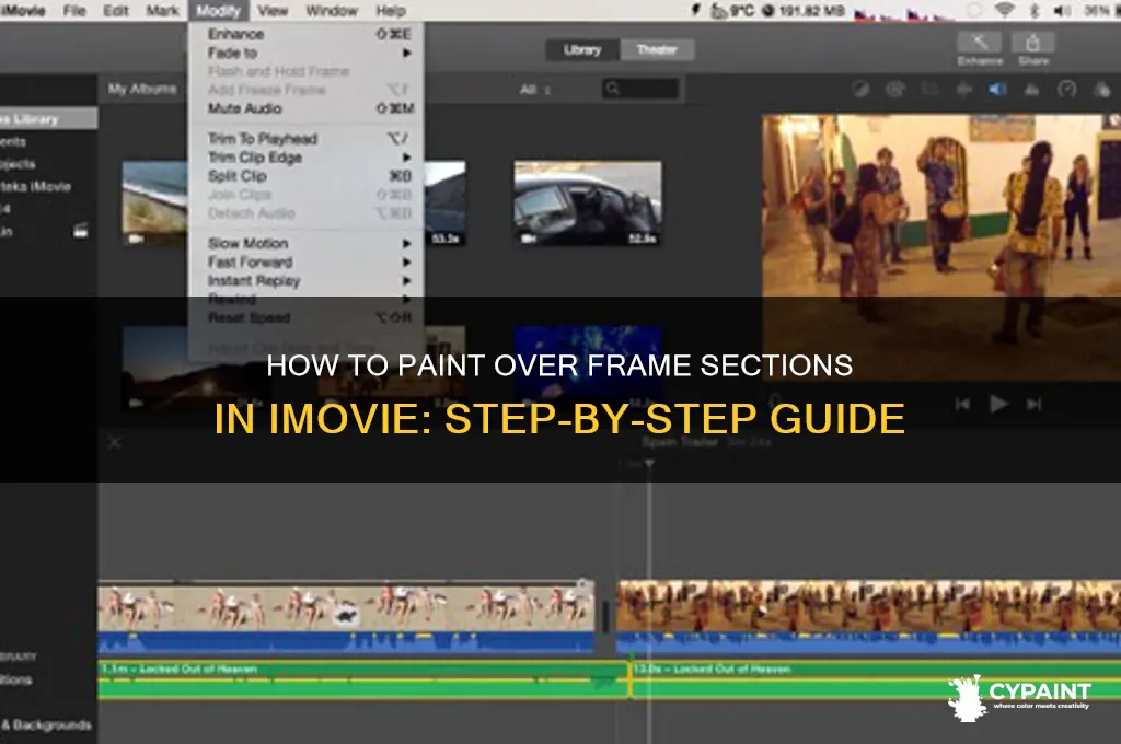 how paint over part of frame in imovie