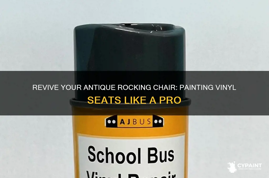 how paint vinyl seat of antique rocking chair