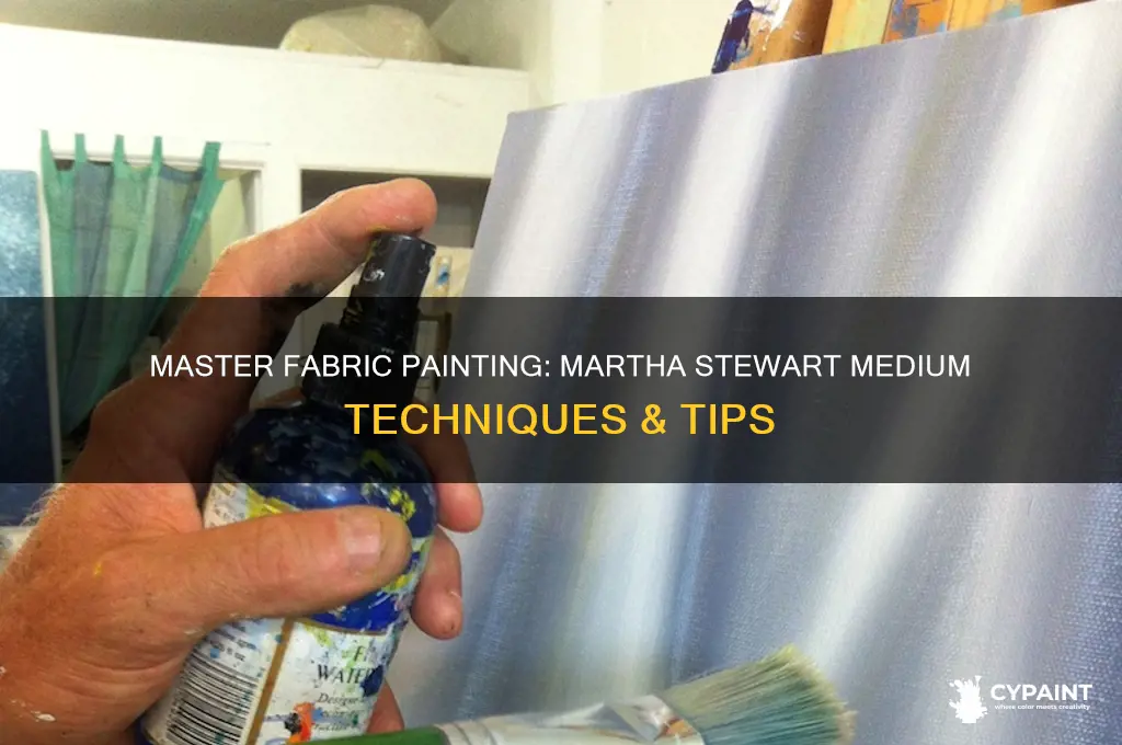 how paint with martha stewart fabric medium