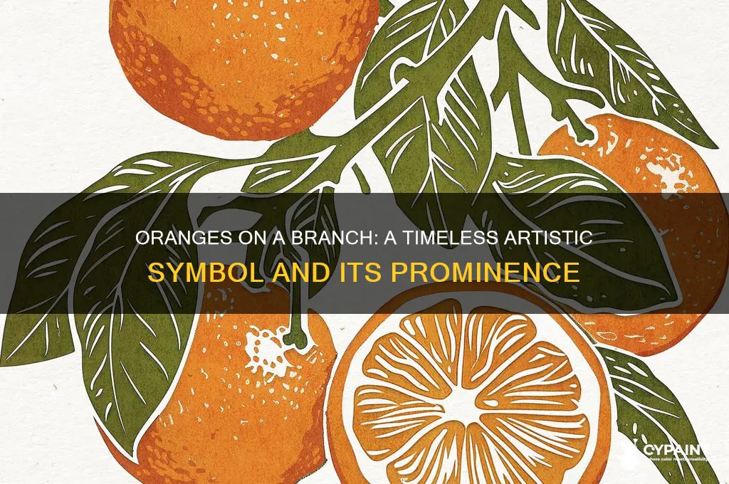 how prominent is oranges on a branch painting