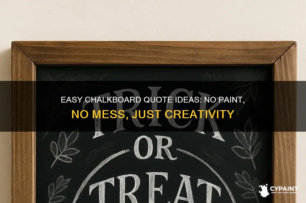 how put quote on chalkboard sign without painting