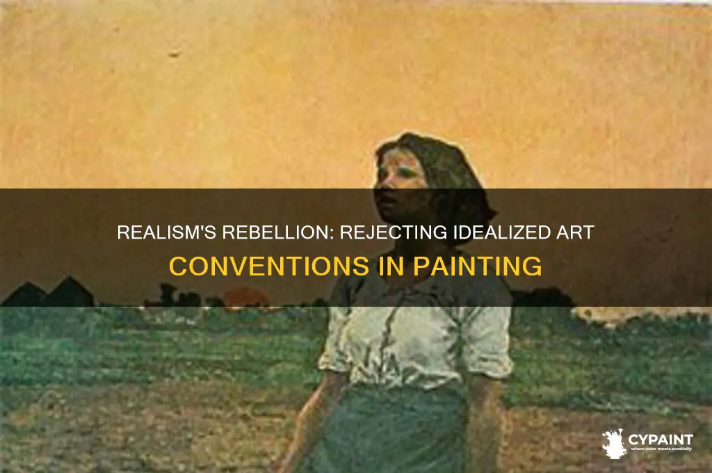 how realist painting rejected the conventions of idealized fine art