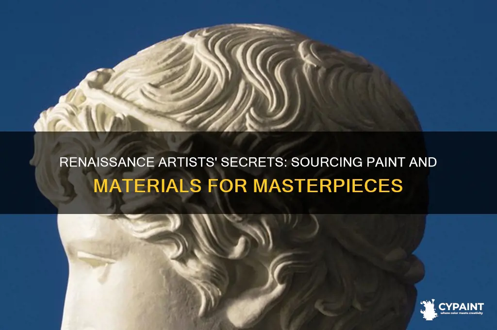 how rennacanse artist got paint and materials